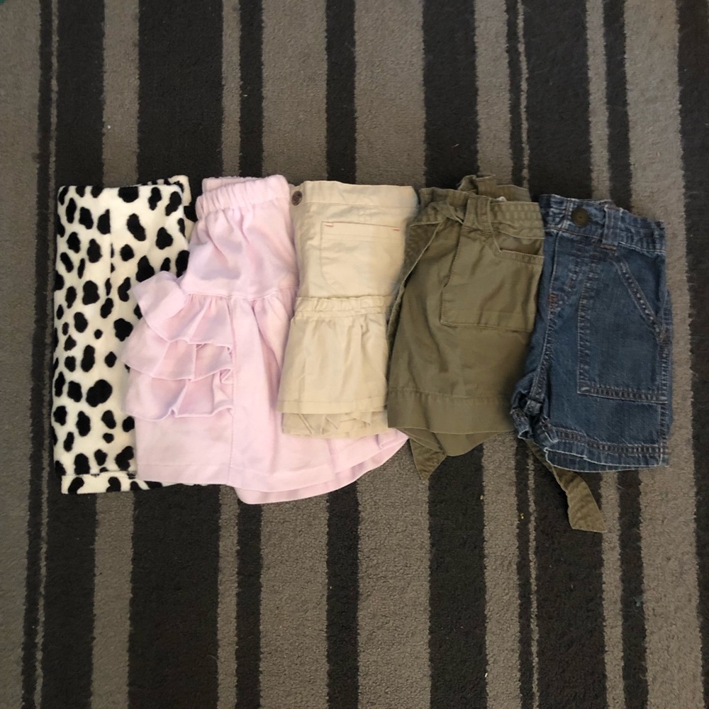 Five assorted skirts and shorts